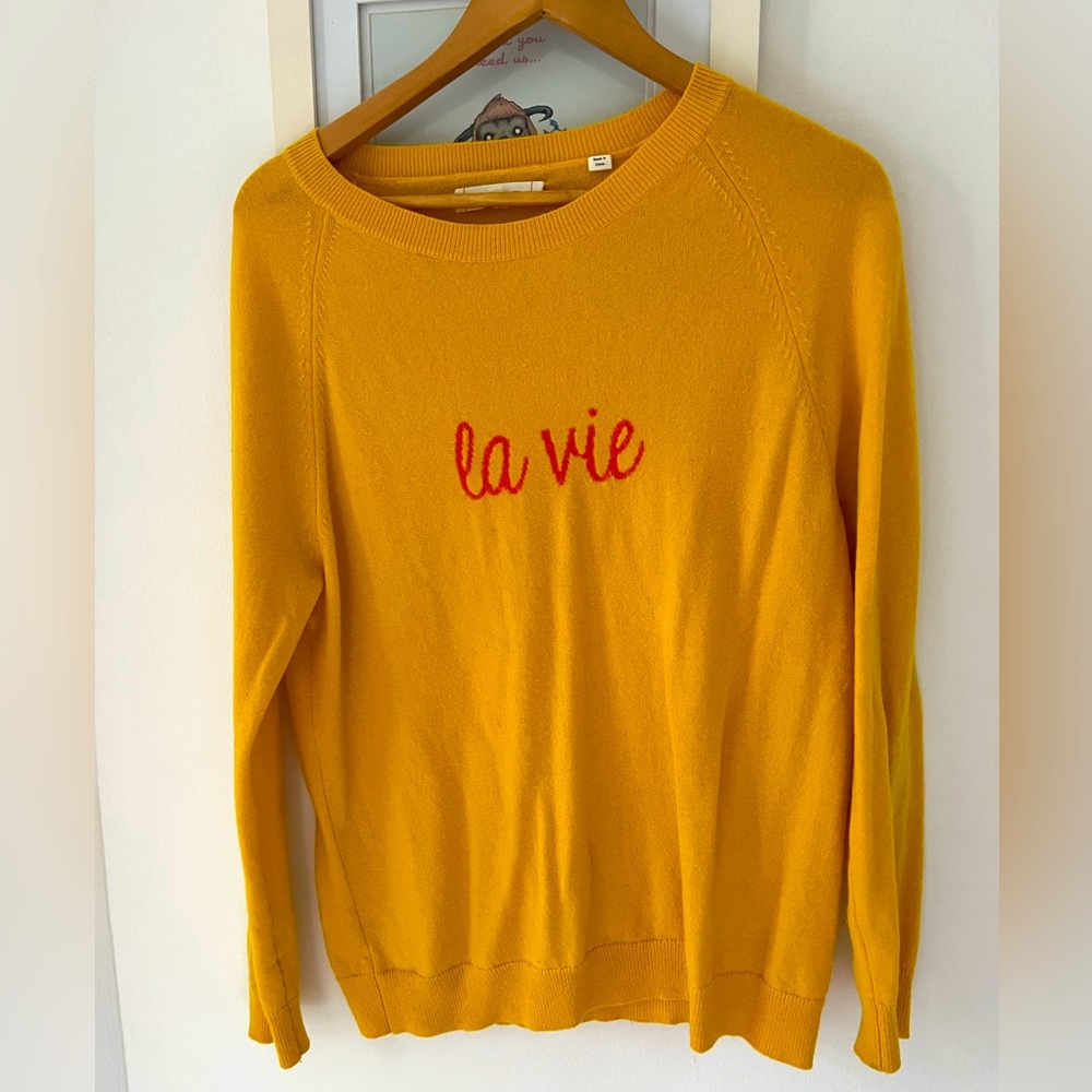 Cute yellow wool/cashmere blend Chinti & Parker sweater.